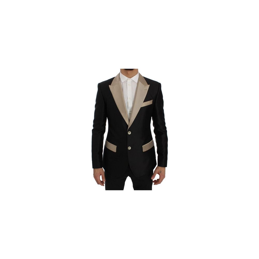 Dolce & Gabbana Schwarzer Seidenblazer-1