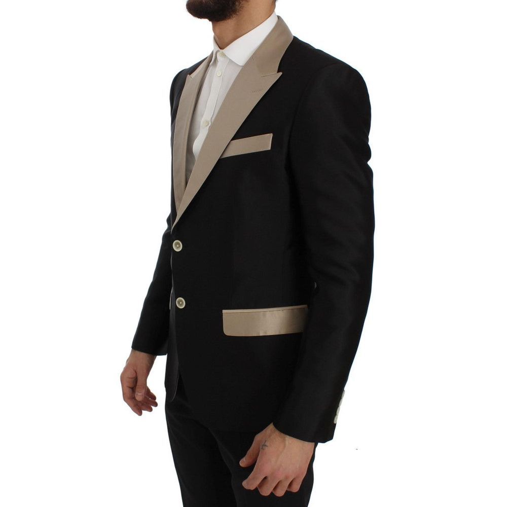 Dolce & Gabbana Schwarzer Seidenblazer-2