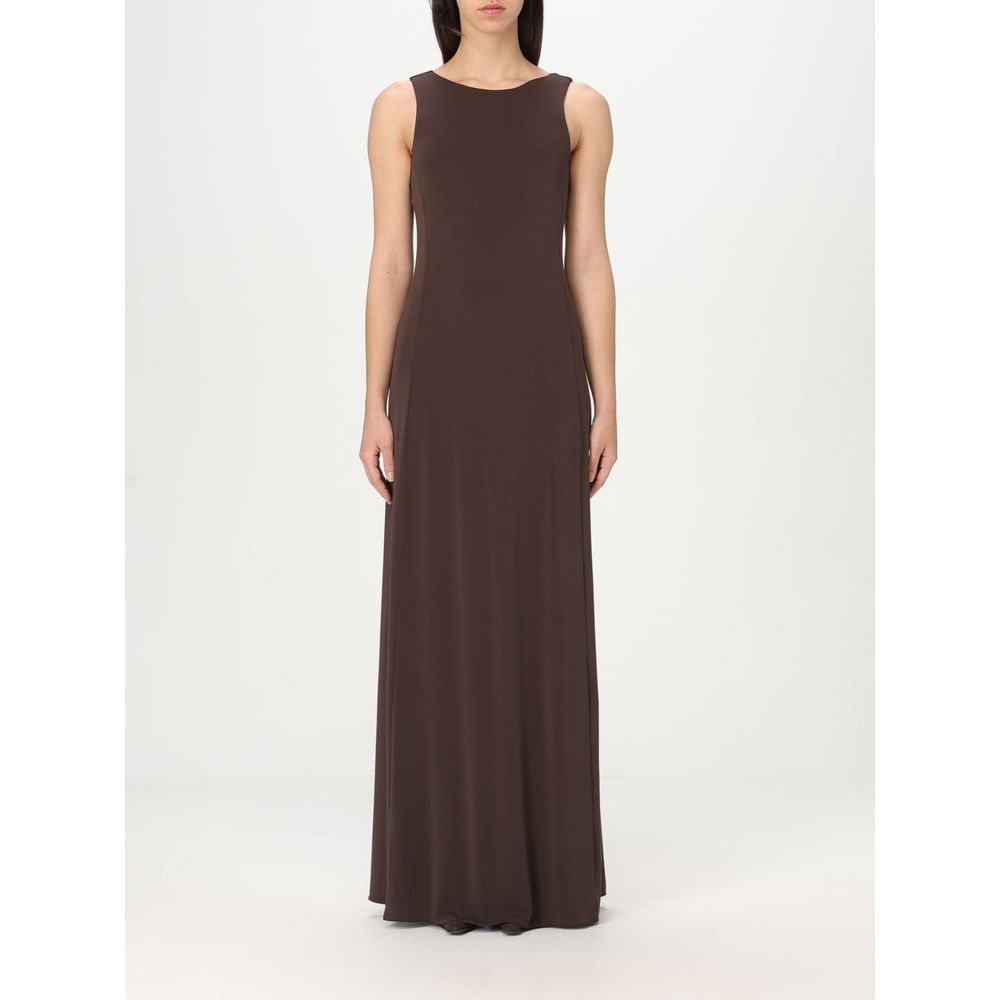 Max Mara Braunes Jersey-Freizeitkleid