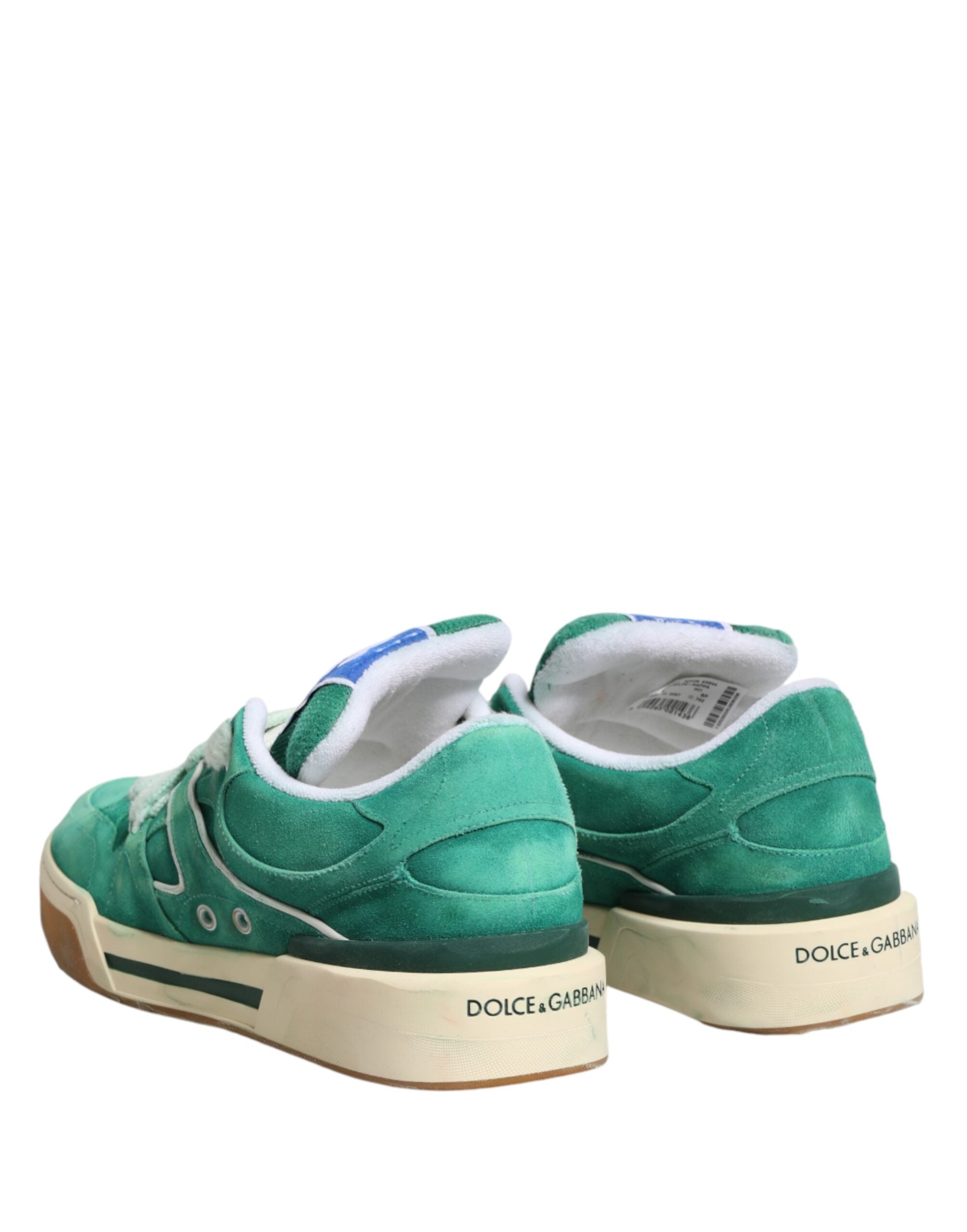 Dolce & Gabbana Grüne Wildleder New Roma Low-Top-Sneaker-6