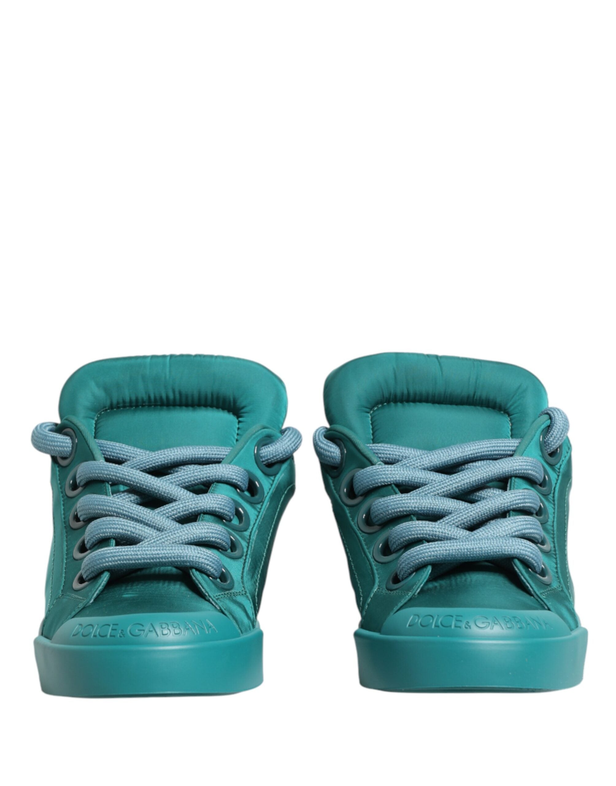 Dolce & Gabbana Men's Teal Portofino Low-Top Sneakers-3