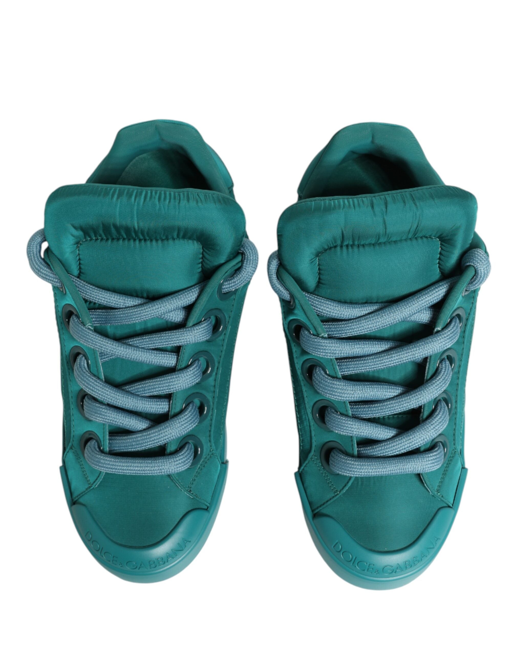 Dolce & Gabbana Men's Teal Portofino Low-Top Sneakers-4