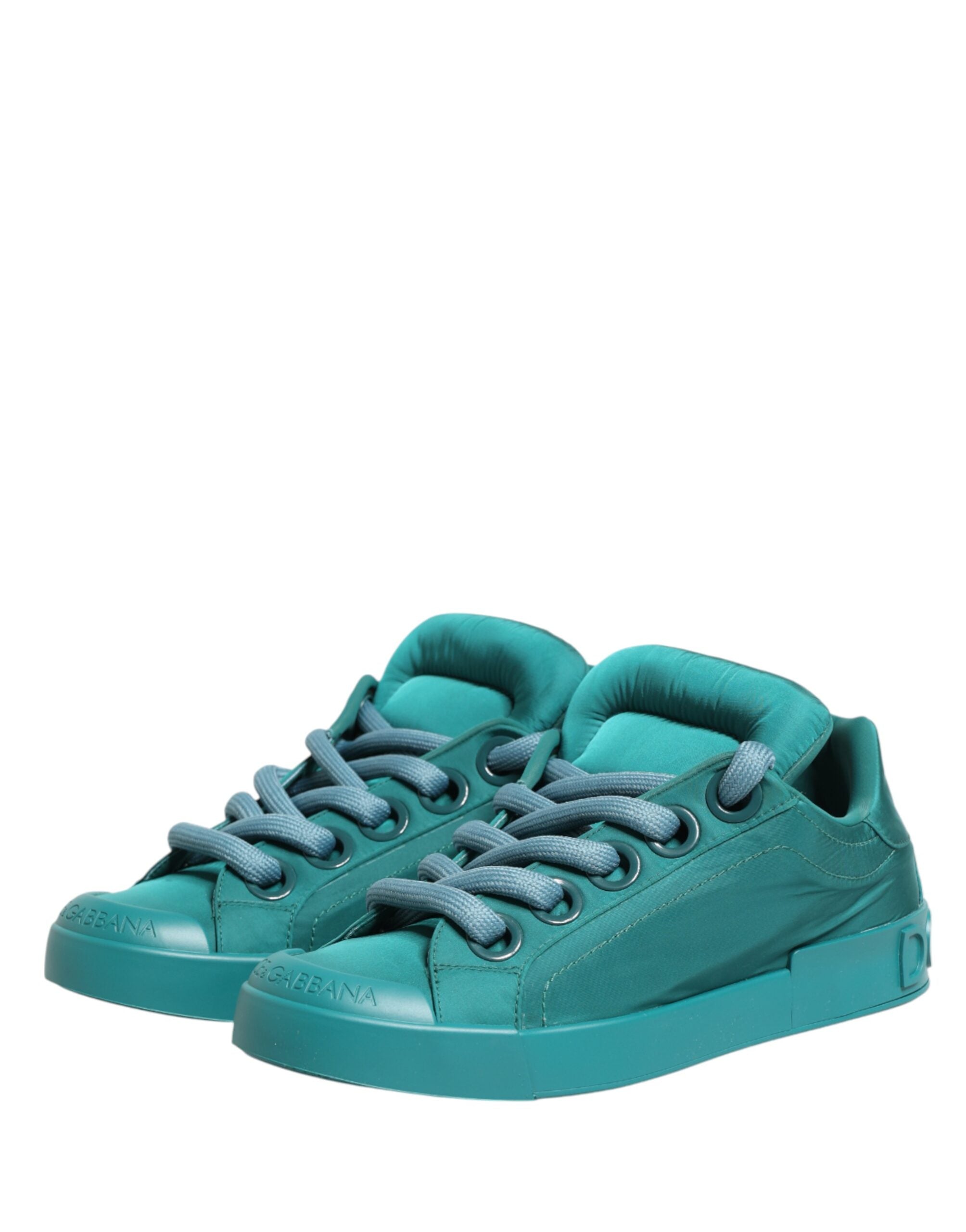 Dolce & Gabbana Men's Teal Portofino Low-Top Sneakers-5