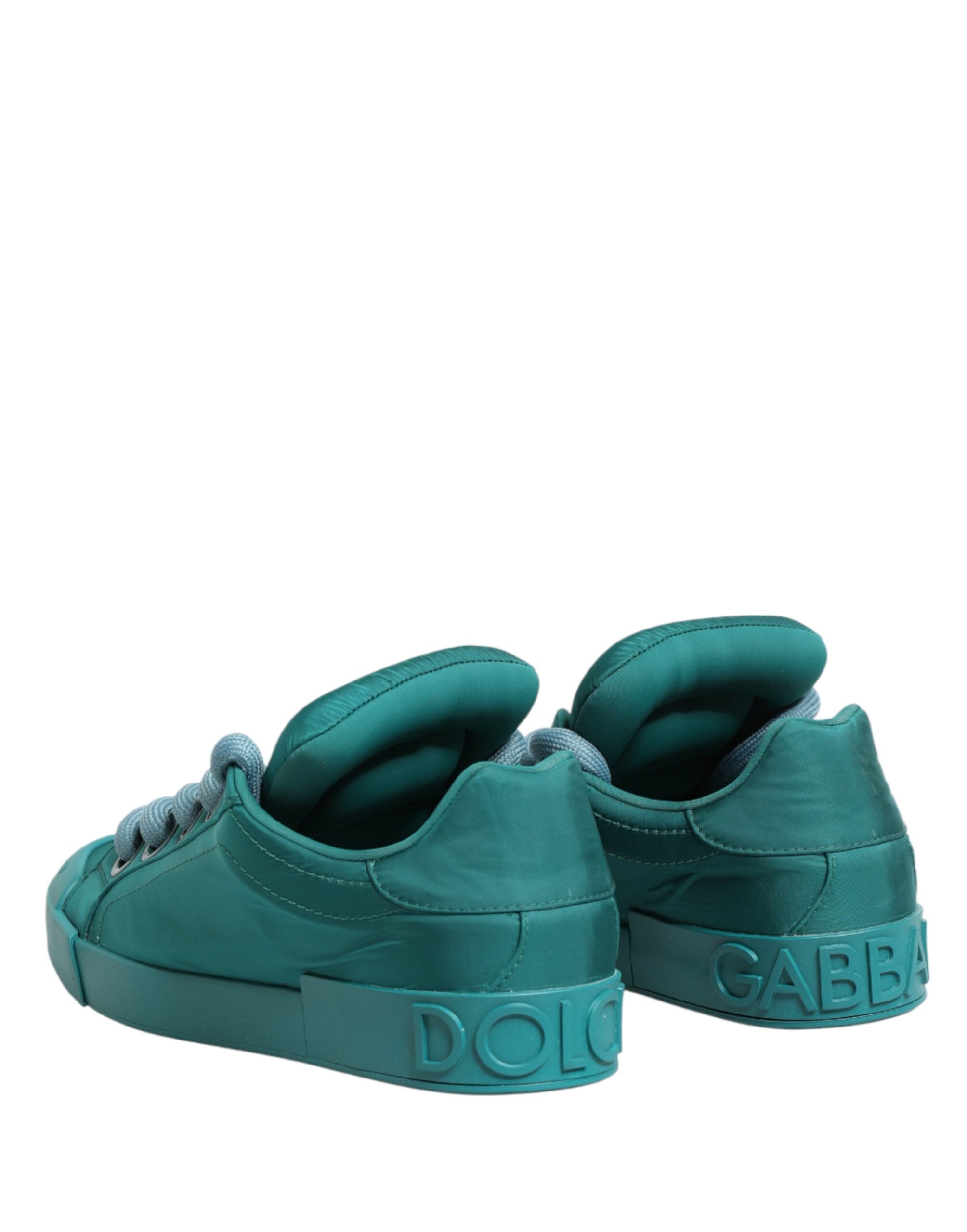 Dolce & Gabbana Men's Teal Portofino Low-Top Sneakers-6