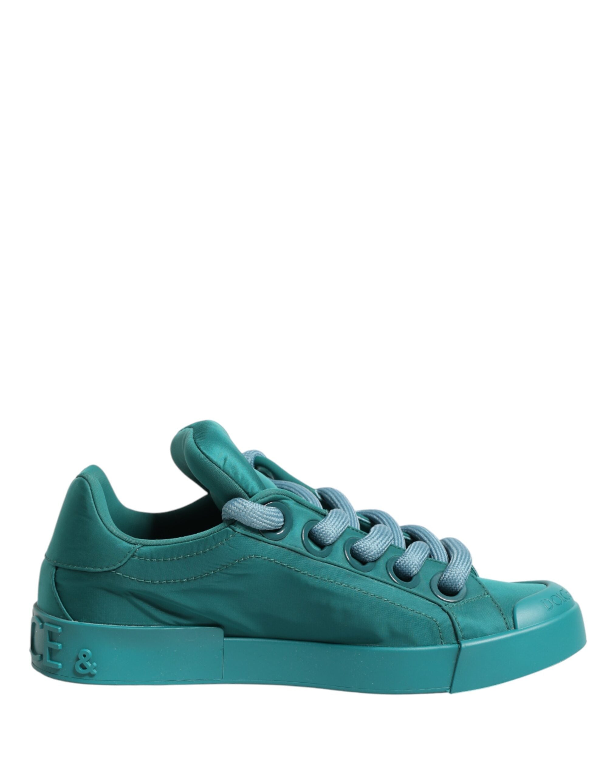 Dolce & Gabbana Men's Teal Portofino Low-Top Sneakers-1