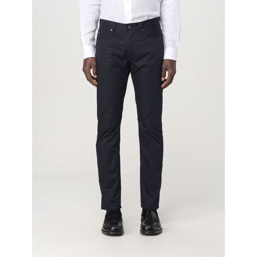 Emporio Armani Blaue Baumwoll-Freizeithose