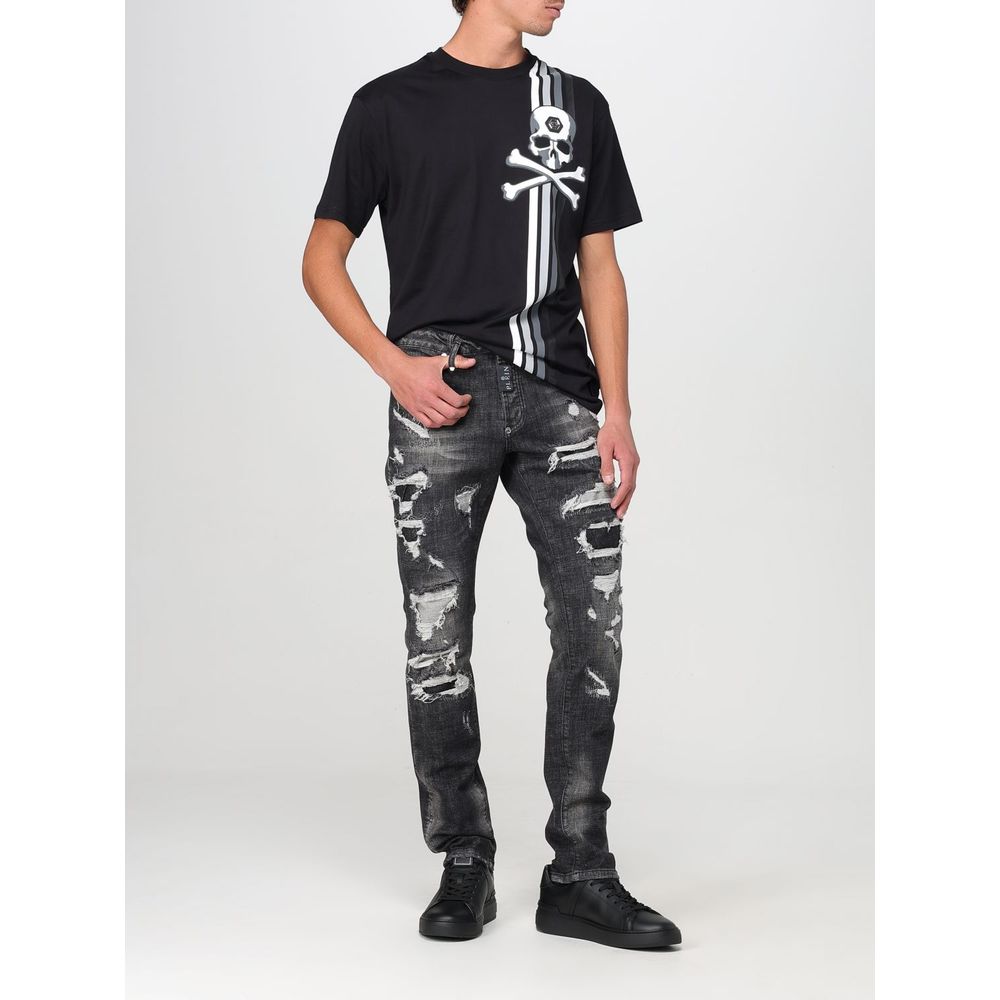 Philipp Plein Graue Slim Fit Jeans aus Denim-2