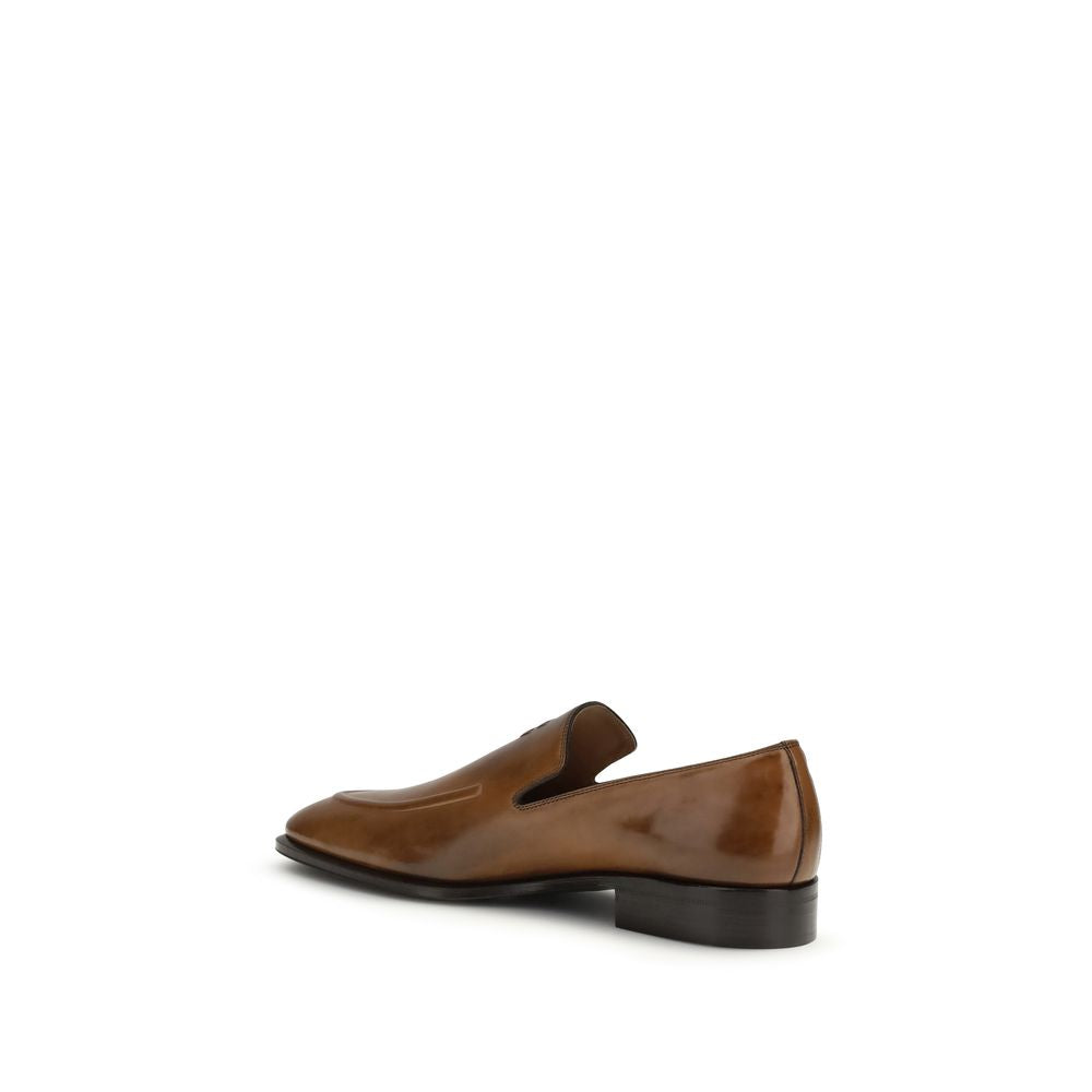 Miu Miu Brown Calfskin Bos Taurus Slip-on Loafers-3