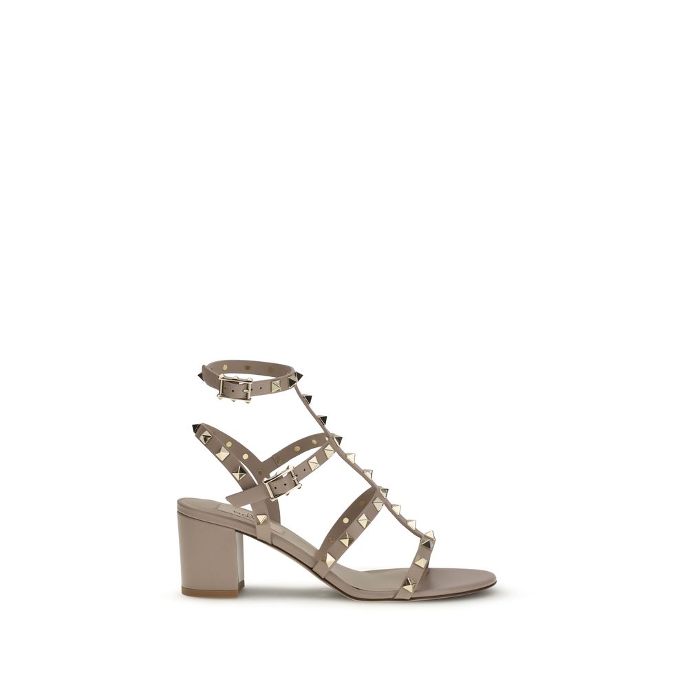 Valentino Garavani Multicolor Calf Leather Bos Taurus Plateau-Sandalen