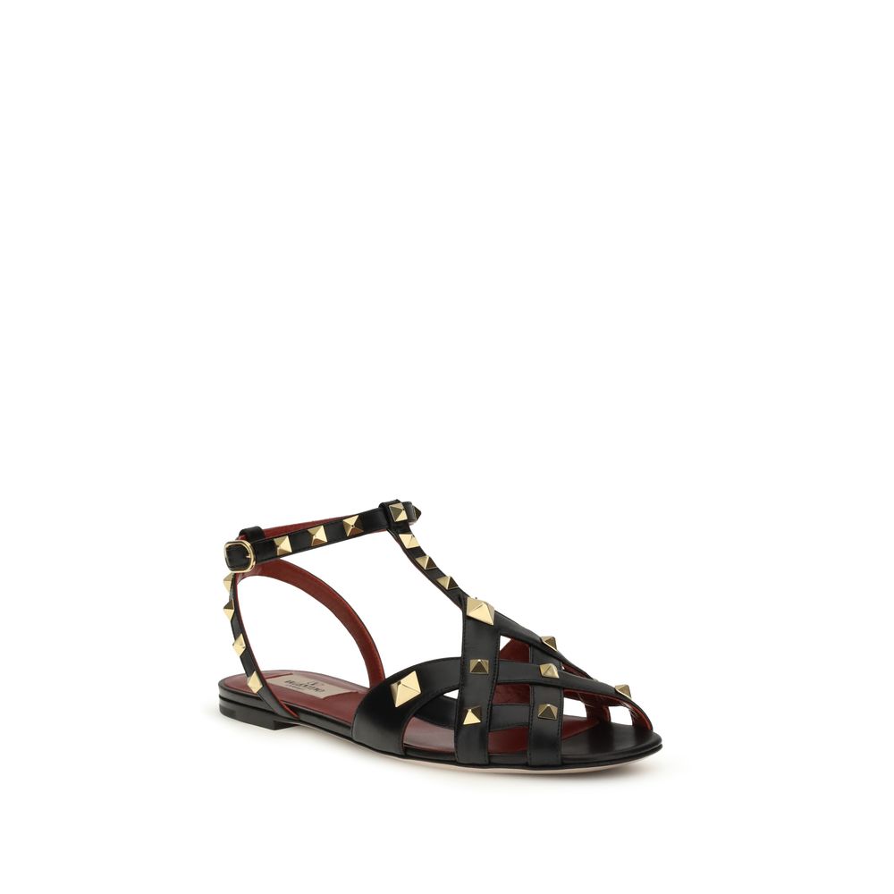 Valentino Garavani Black Goat Leather Sandals-2