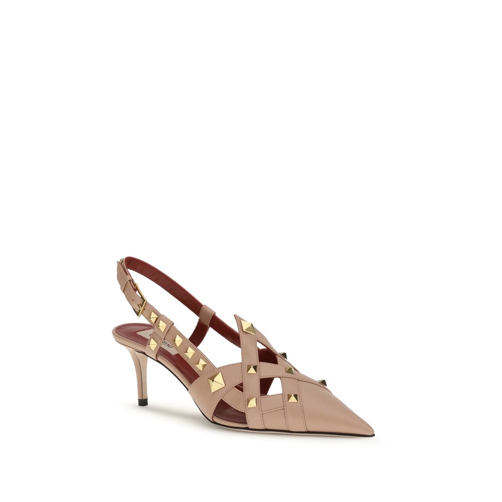 Valentino Garavani Mehrfarbige Ziegenleder-Pumps mit mittlerem Absatz-2