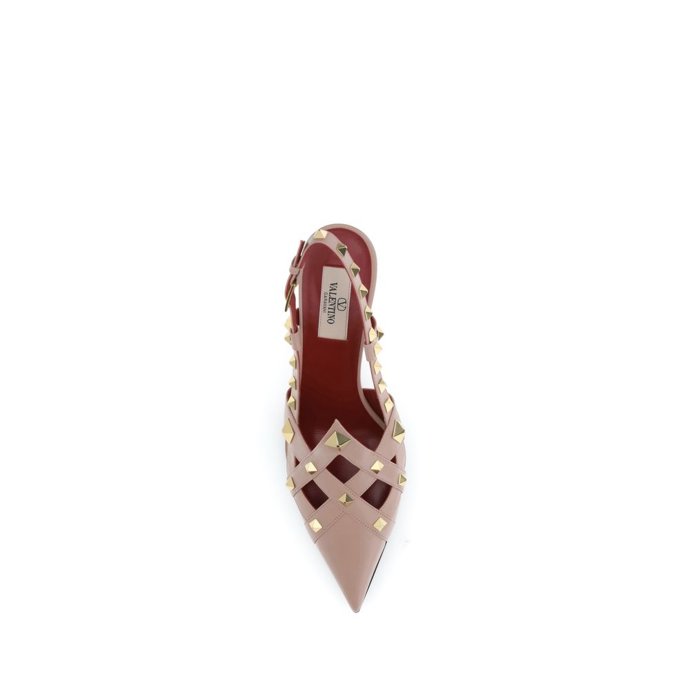 Valentino Garavani Mehrfarbige Ziegenleder-Pumps mit mittlerem Absatz-4