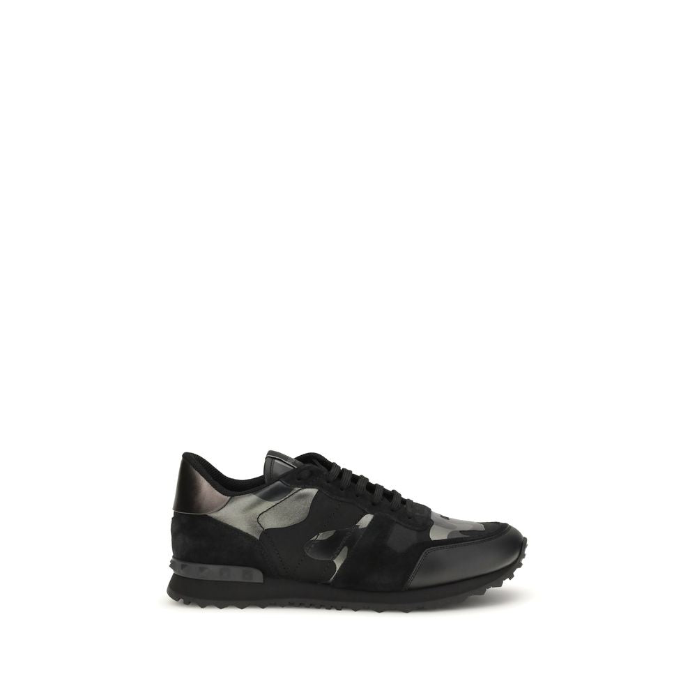 Valentino Garavani Black Bos Taurus Calfskin Sneakers-1