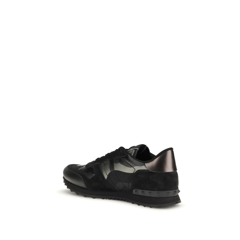 Valentino Garavani Black Bos Taurus Calfskin Sneakers-3