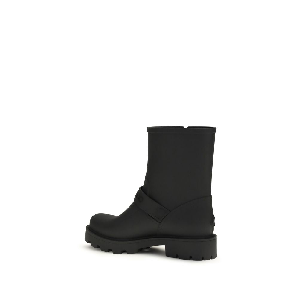 Jimmy Choo Schwarze Regen-Stiefel aus Polyurethan-3