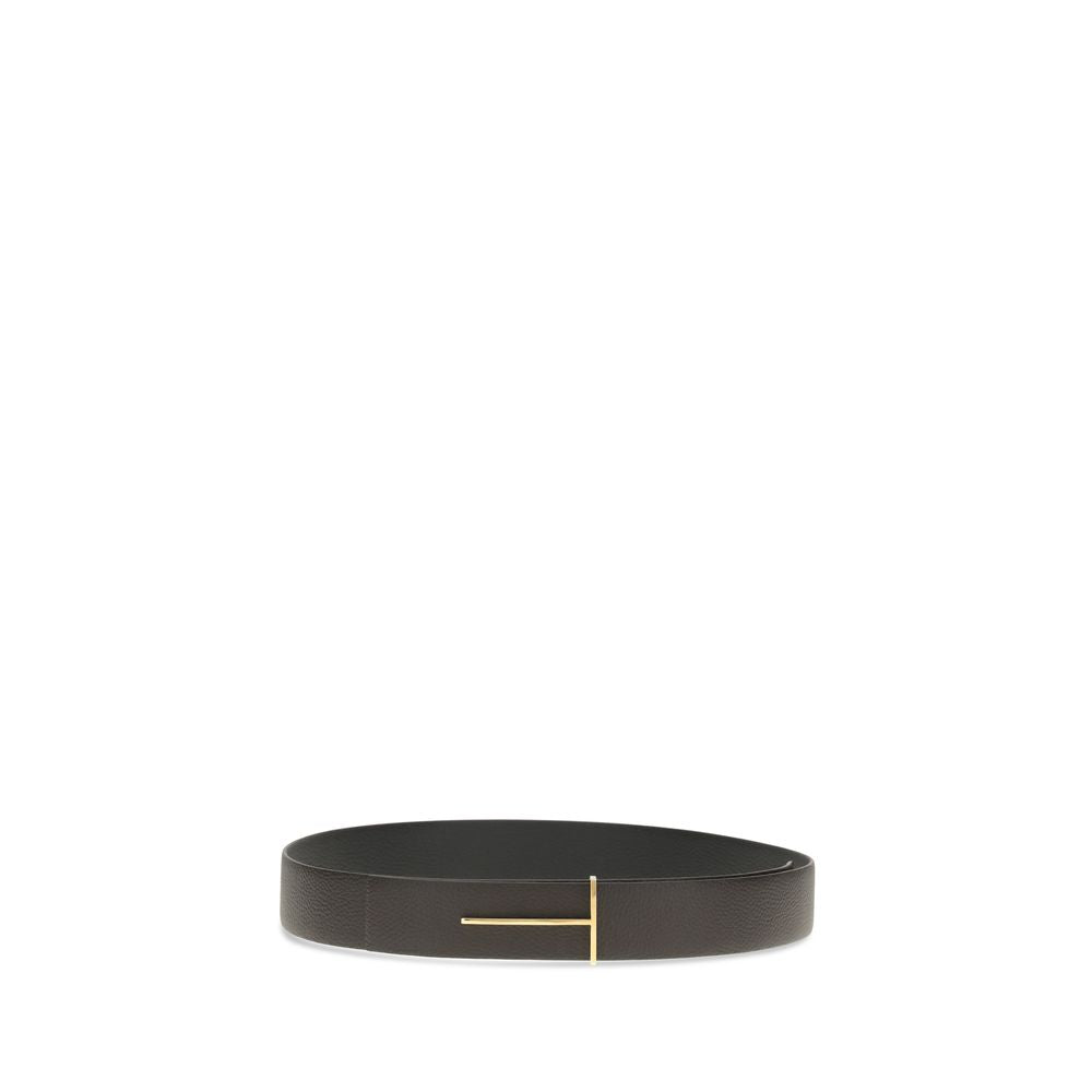 Tom Ford Brauner Kalbsleder Bos Taurus Regular Gürtel-2