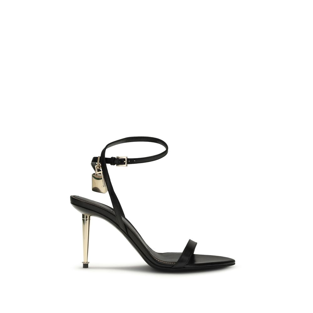 Tom Ford Schwarze Stilettosandalen aus Ziegenleder-1