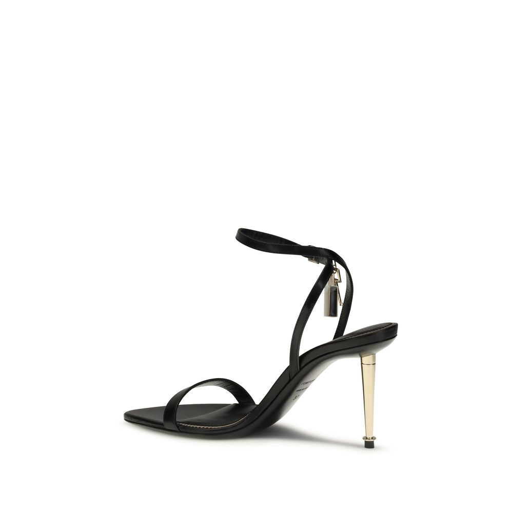 Tom Ford Schwarze Stilettosandalen aus Ziegenleder-3