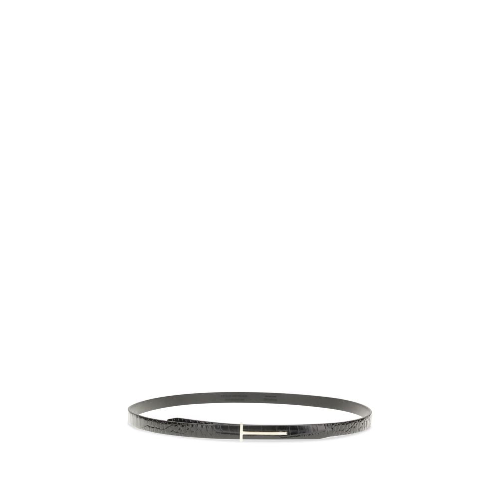 Tom Ford Schmaler Ledergürtel in Schwarz-2