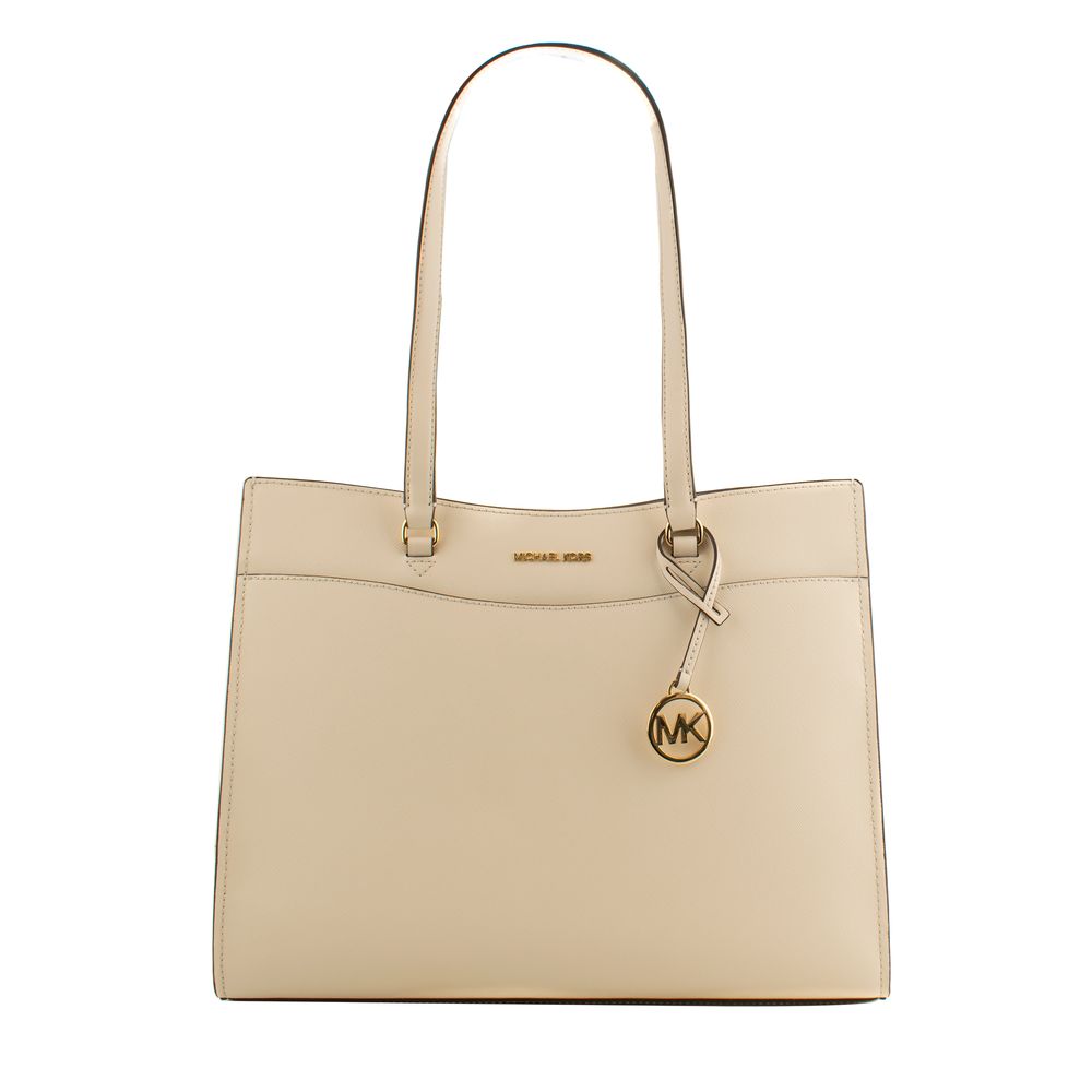 Michael Kors Beige Leather Tote Bag-1