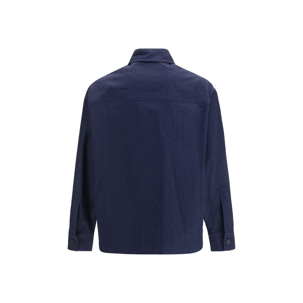 Balmain Blue Cotton Coat-2