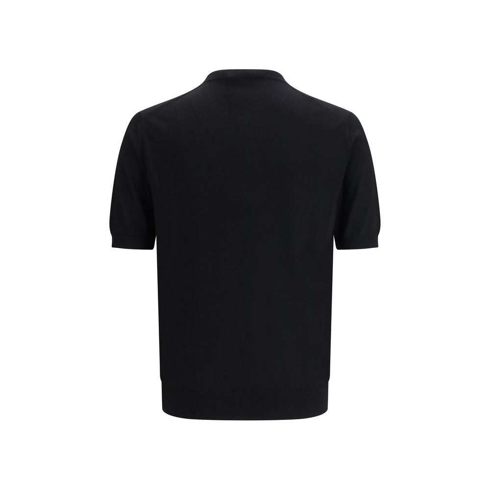 Prada Black Fleece Wool T-Shirt-2