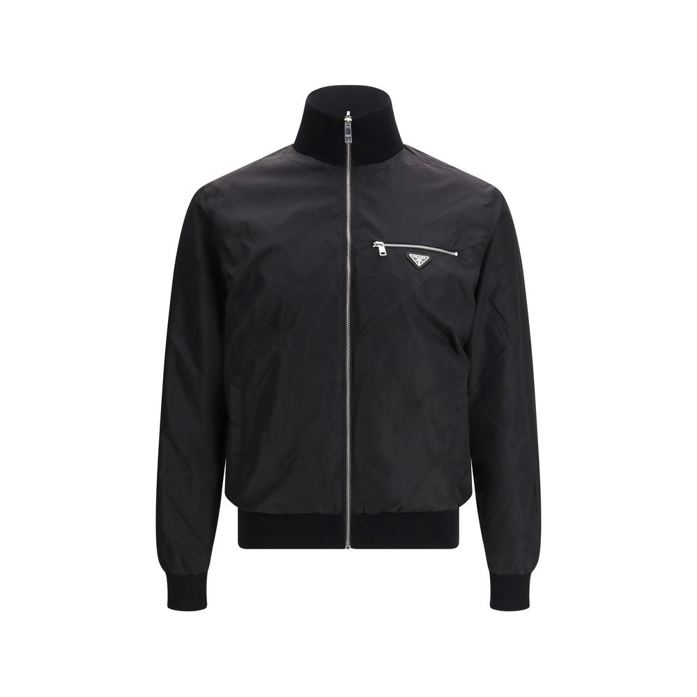 Prada Schwarze Oversize-Jacke aus Wolle Oves Aries-2