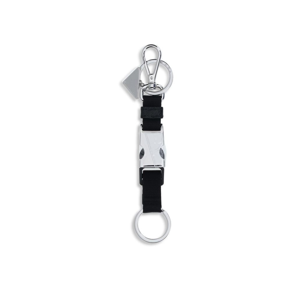 Prada Black Nylon Keyring-2