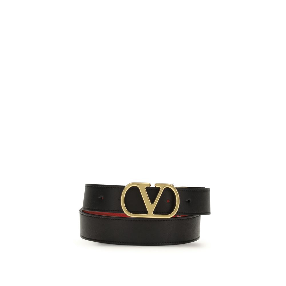 Valentino Garavani Black Calfskin Bos Taurus Belt-1