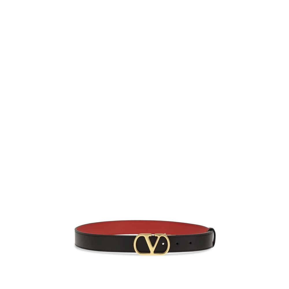 Valentino Garavani Black Calfskin Bos Taurus Belt-2