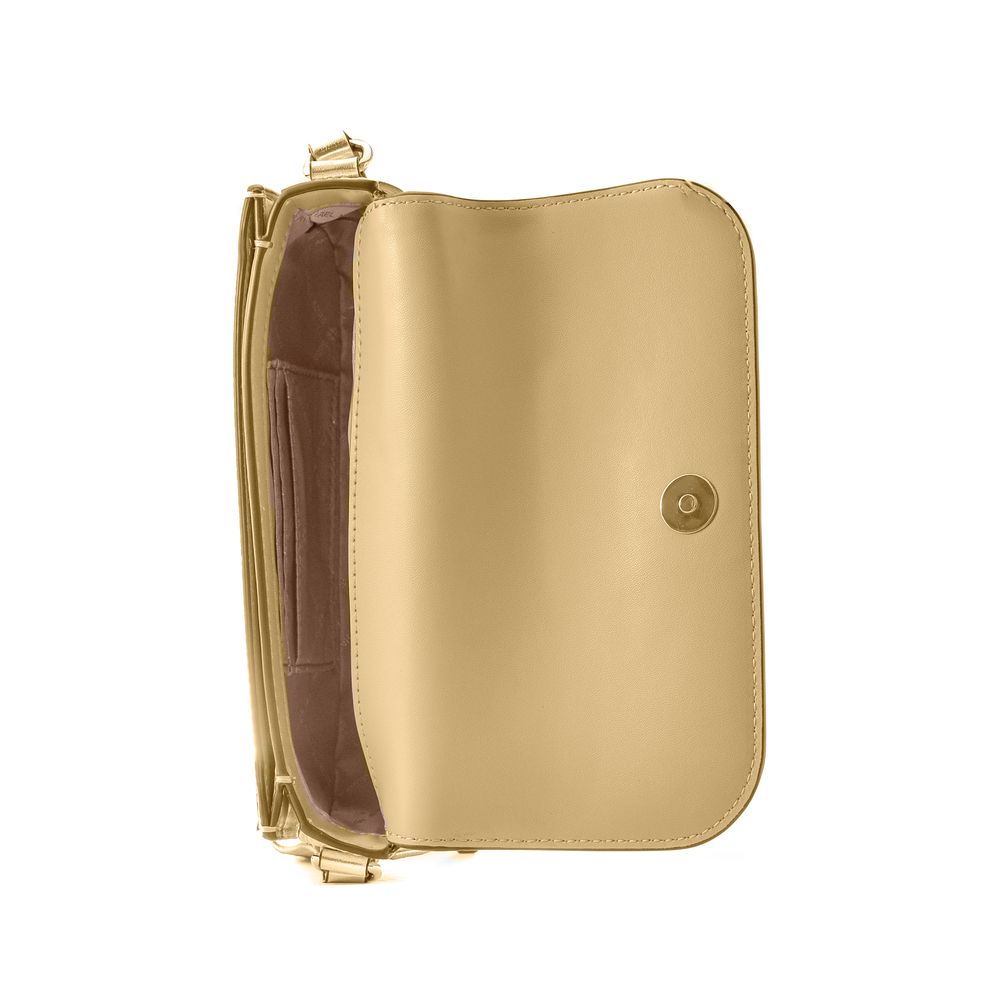 Michael Kors Gold Leather Crossbody Bag-3