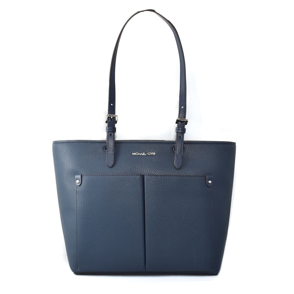 Michael Kors Blue Faux Leather Tote Bag-1