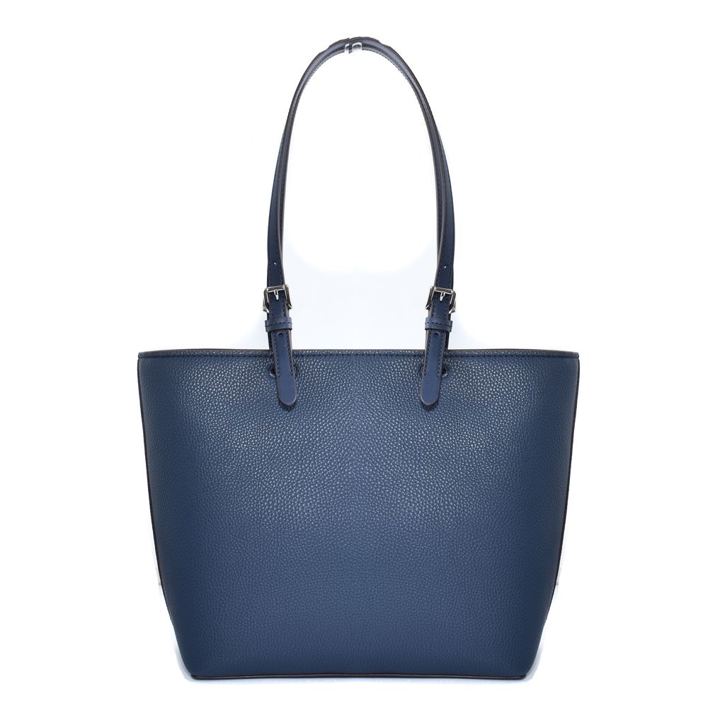 Michael Kors Blue Faux Leather Tote Bag-2