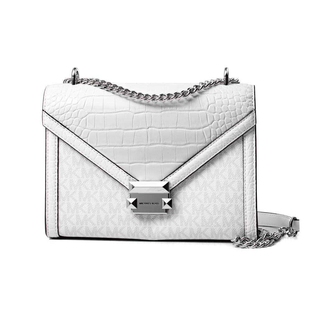 Michael Kors White Canvas Shoulder Bag-1