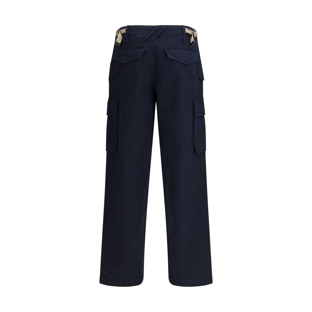 Burberry Blue Cotton Cargo Pants-2
