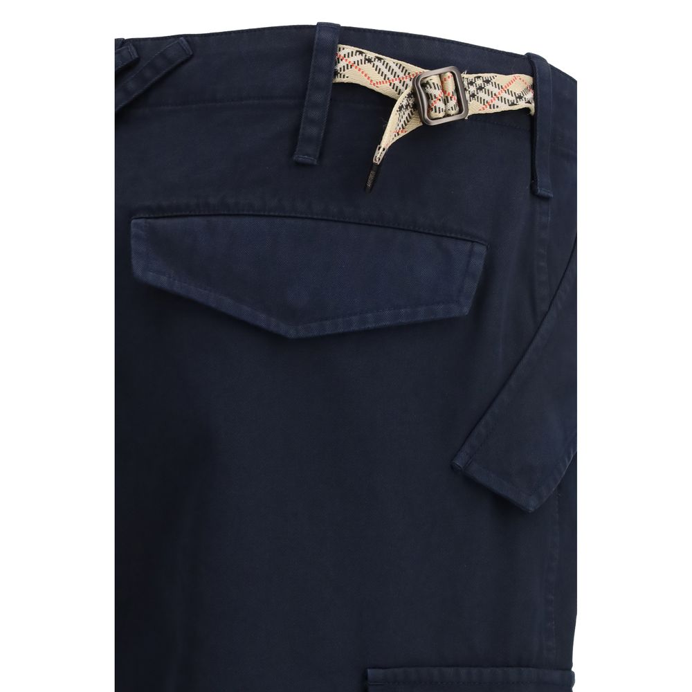 Burberry Blue Cotton Cargo Pants-3