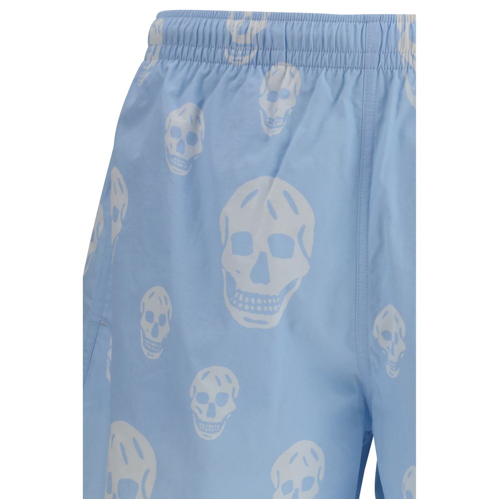 Alexander McQueen Blue Polyamide Bermuda Shorts-3