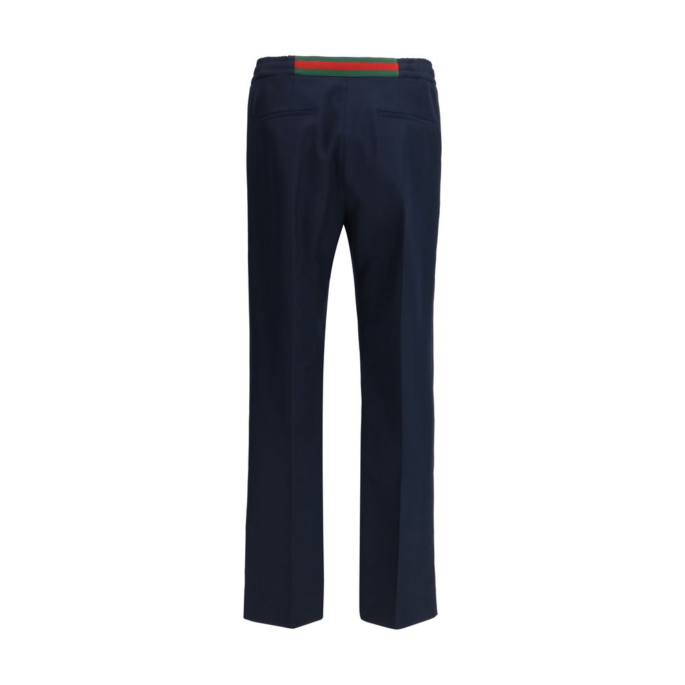 Gucci Blaue Freizeithose aus Polyester-2