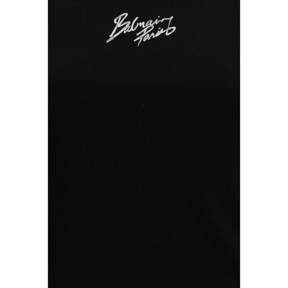 Balmain Schwarzes Baumwoll-T-Shirt-3