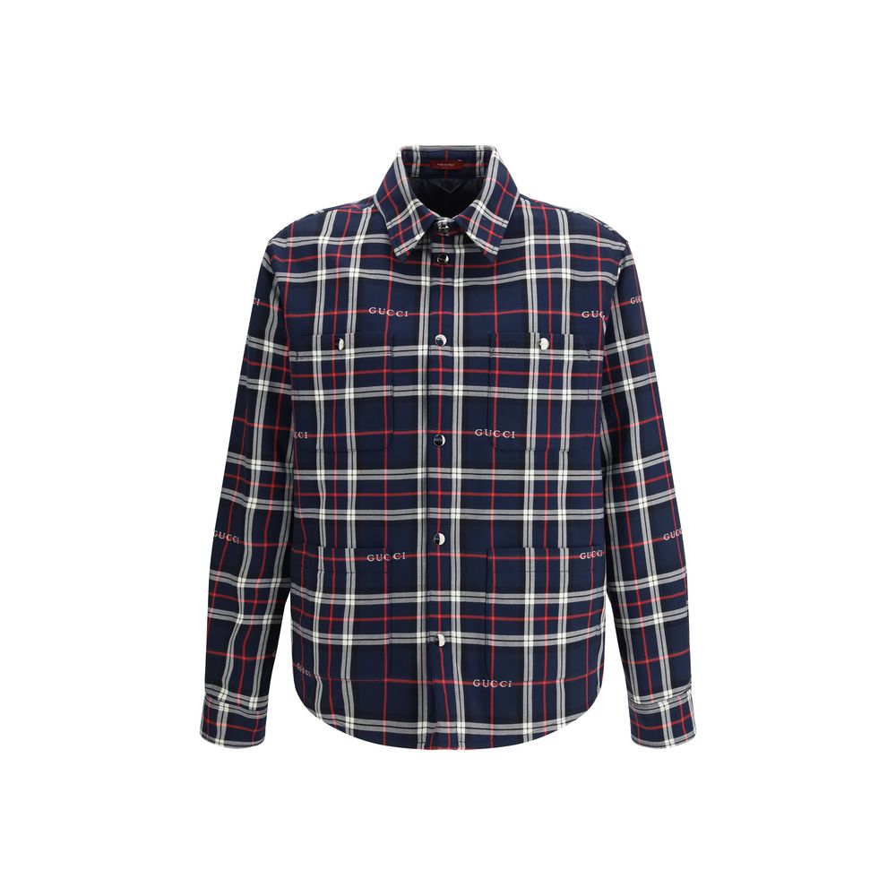 Gucci Blaue Baumwolljacke und Mantel-1
