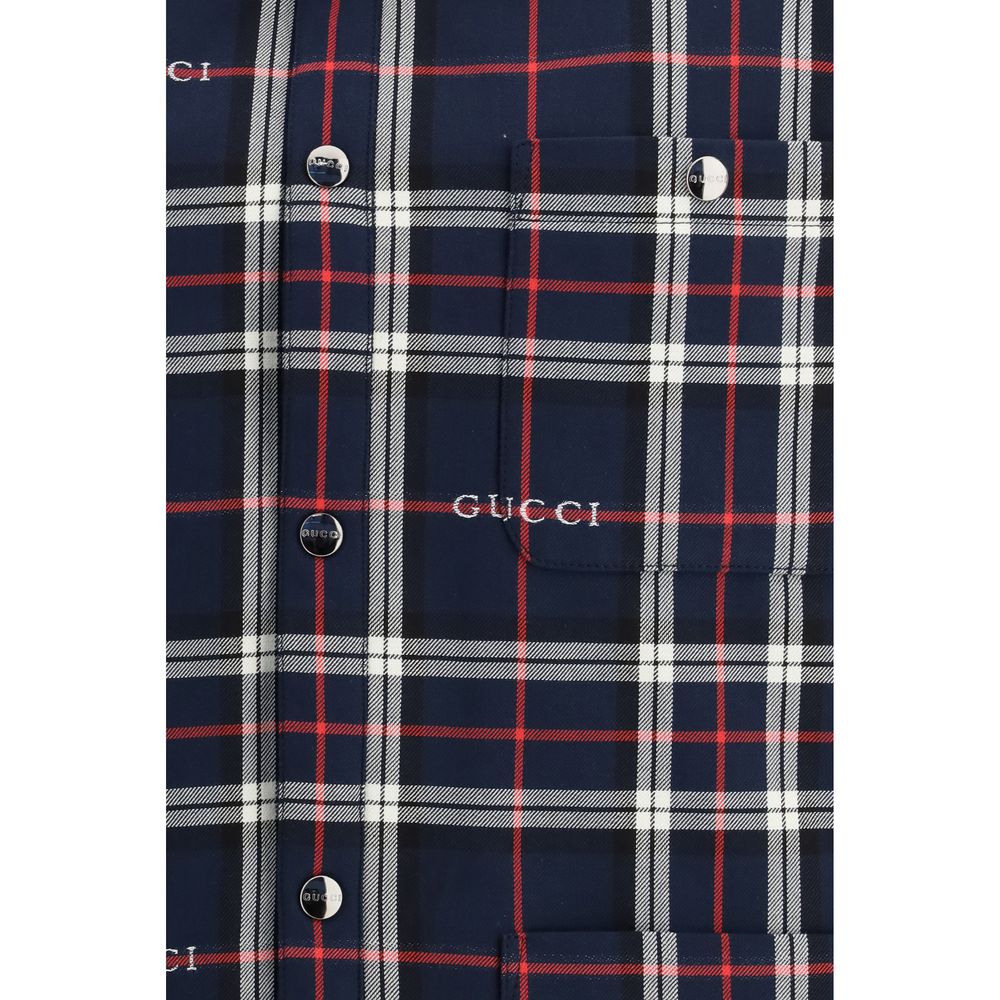 Gucci Blaue Baumwolljacke und Mantel-3
