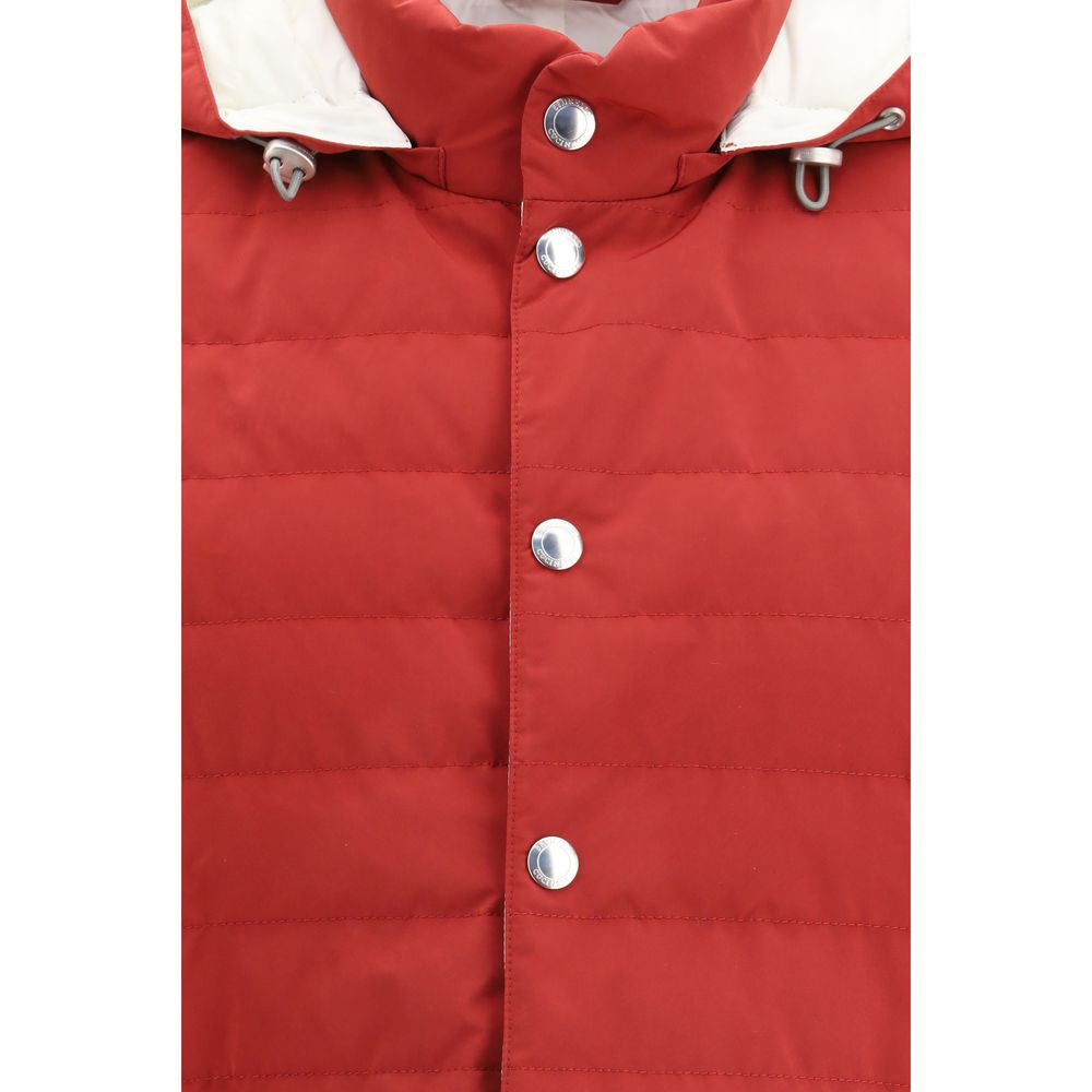 Brunello Cucinelli Mehrfarbige ärmellose Polyesterjacke-3