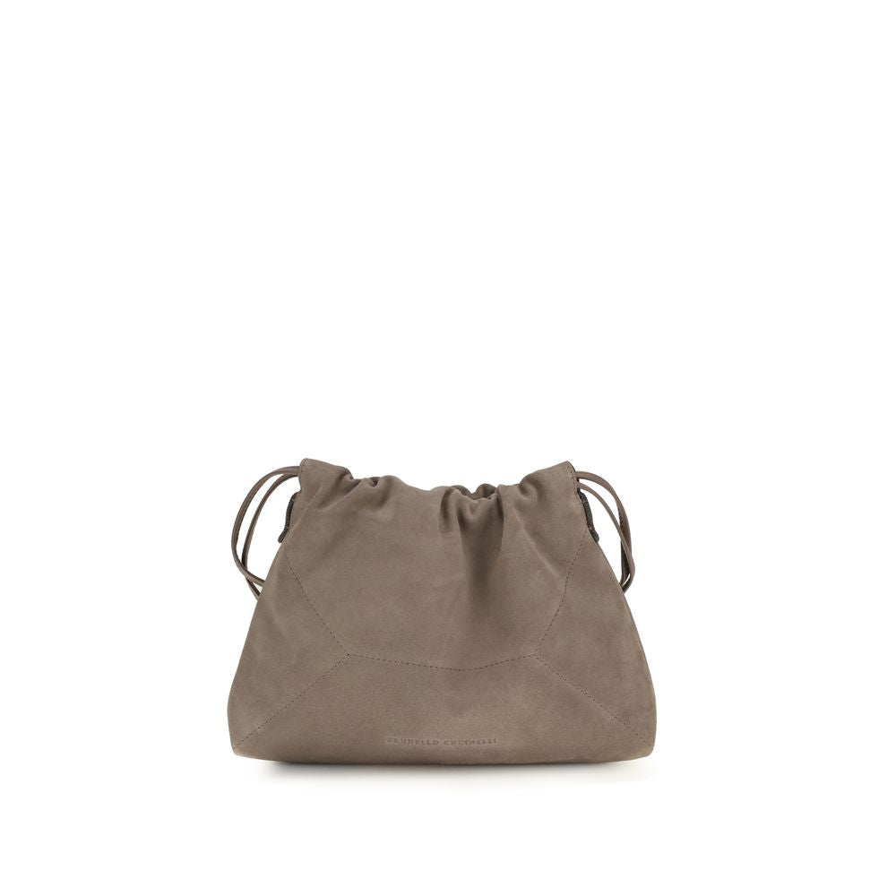 Brunello Cucinelli Beige Kalbsleder Bos Taurus Clutch Bag-1