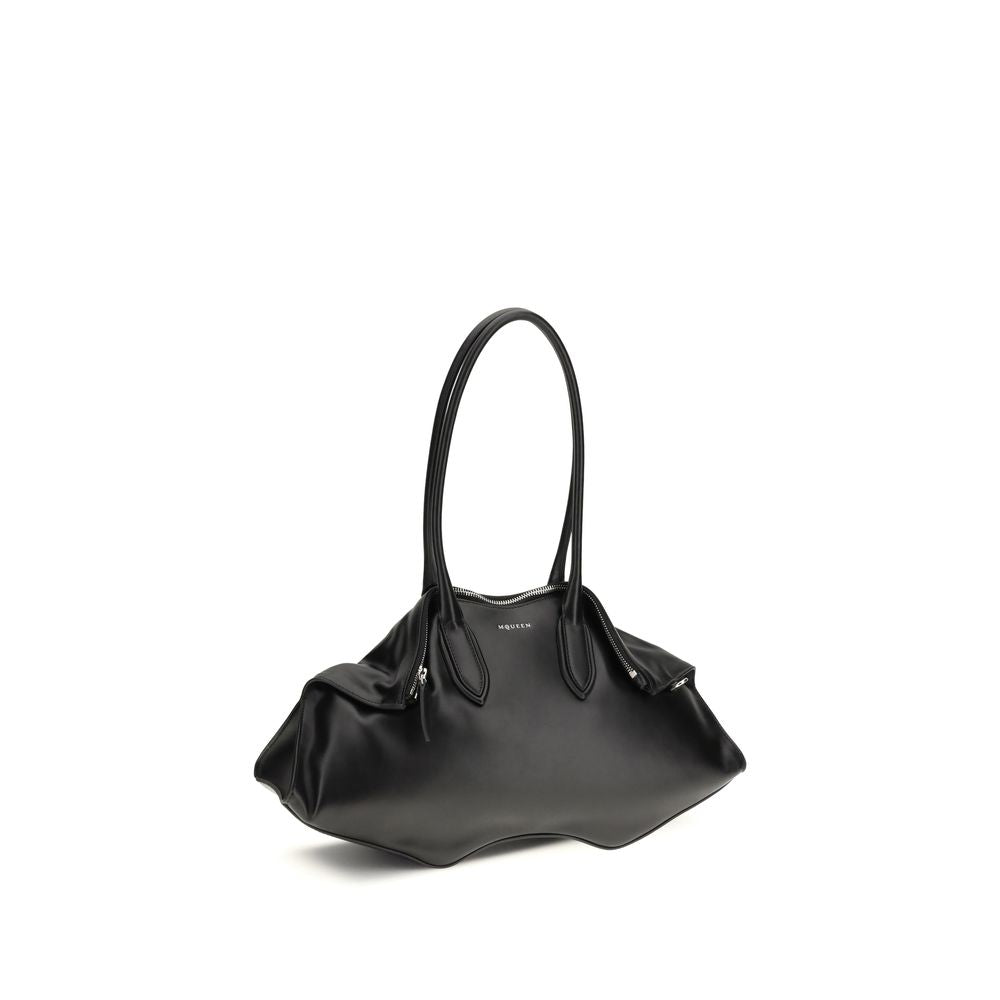 Alexander McQueen Black Bos Taurus Calfskin Shoulder Bag-2