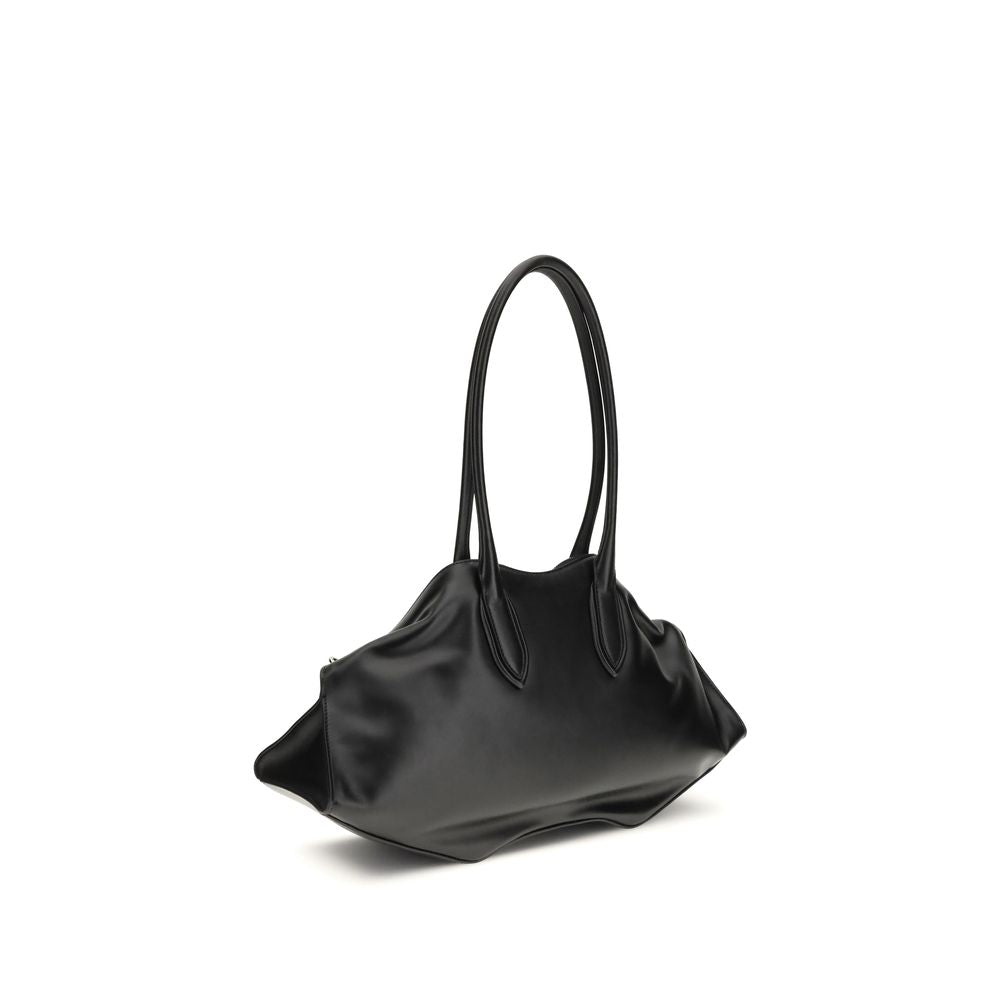 Alexander McQueen Black Bos Taurus Calfskin Shoulder Bag-3