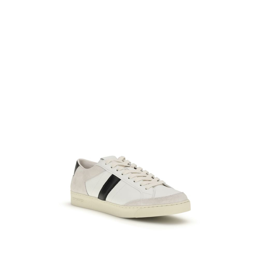 Tom Ford White Bos Taurus Calfskin Sneakers-2