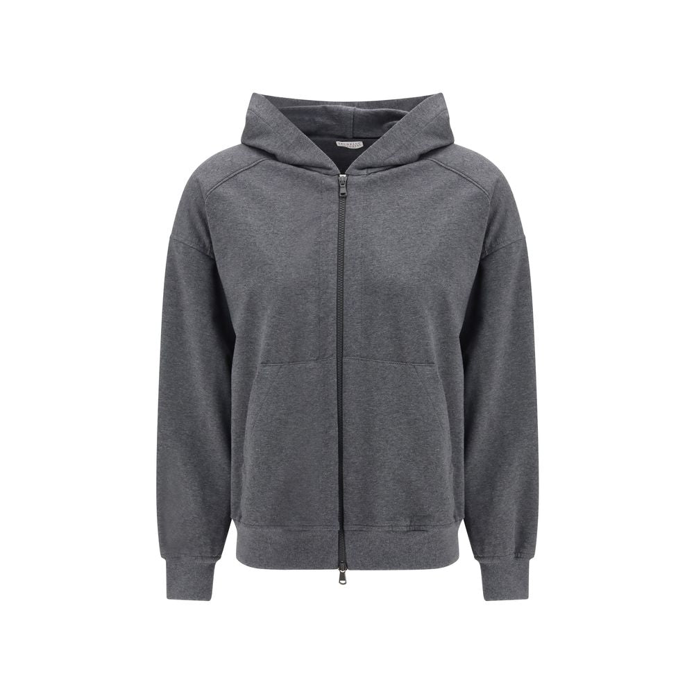 Brunello Cucinelli Gray cotton sweatshirt-1