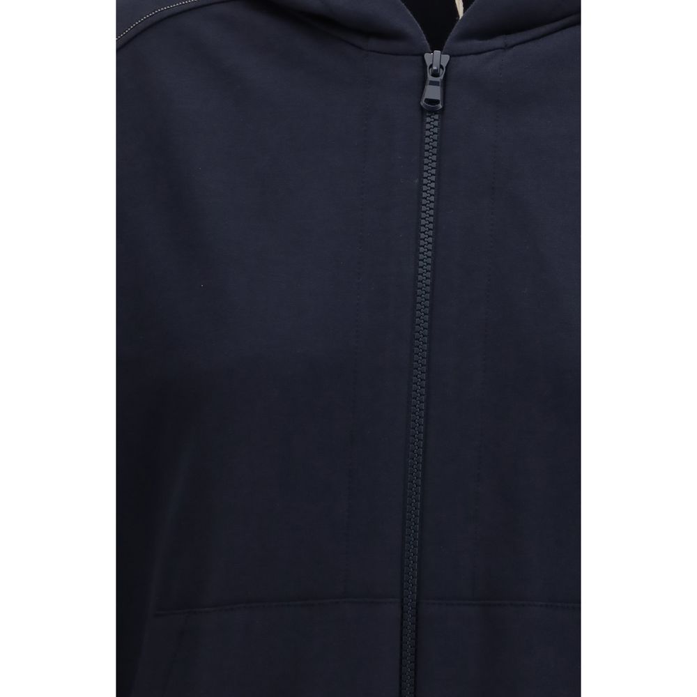 Brunello Cucinelli Blauer Baumwoll-Sweatshirt-3