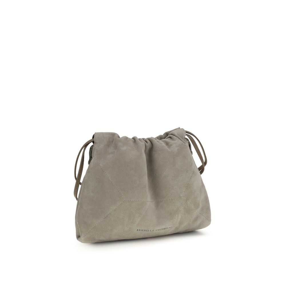 Brunello Cucinelli Graue Kalbsleder Bos Taurus Clutch Bag-2