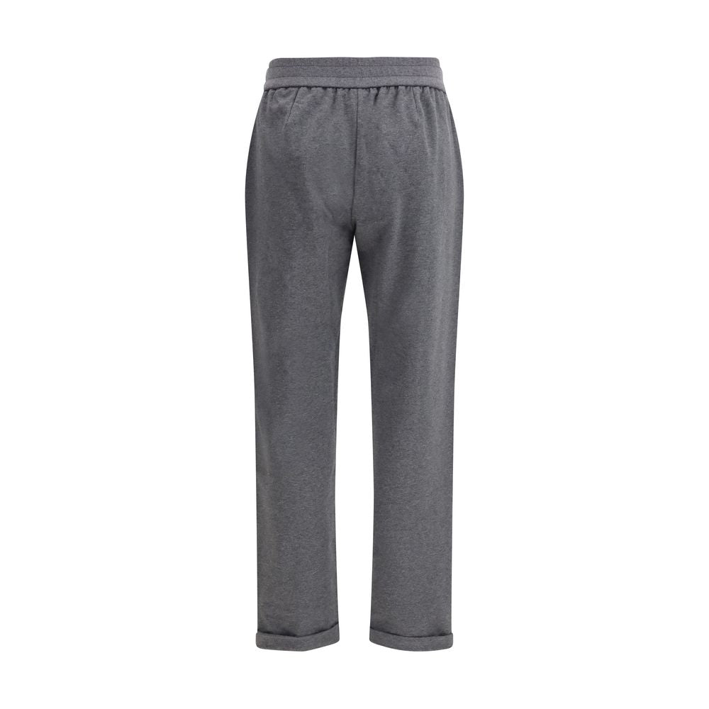 Brunello Cucinelli Graue Baumwoll-Freizeithose-2